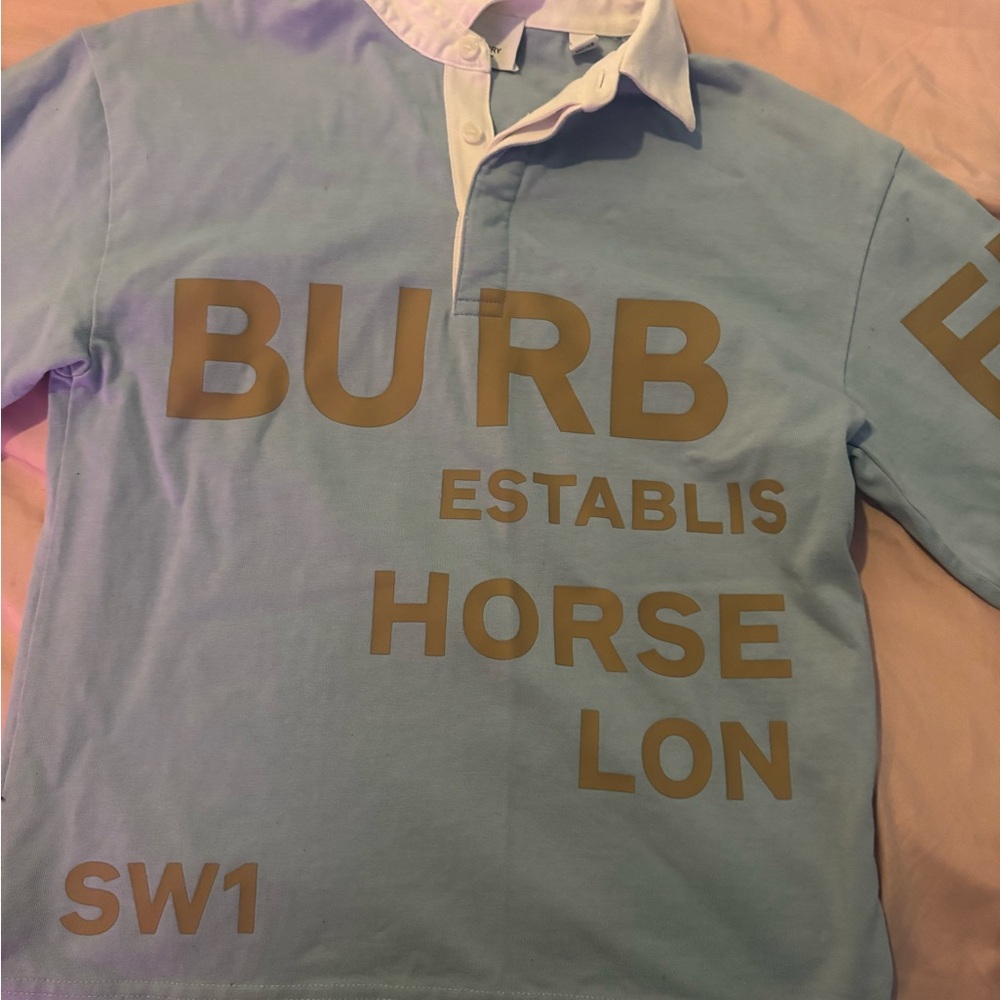 Burberry Kids Blue Polo Shirt